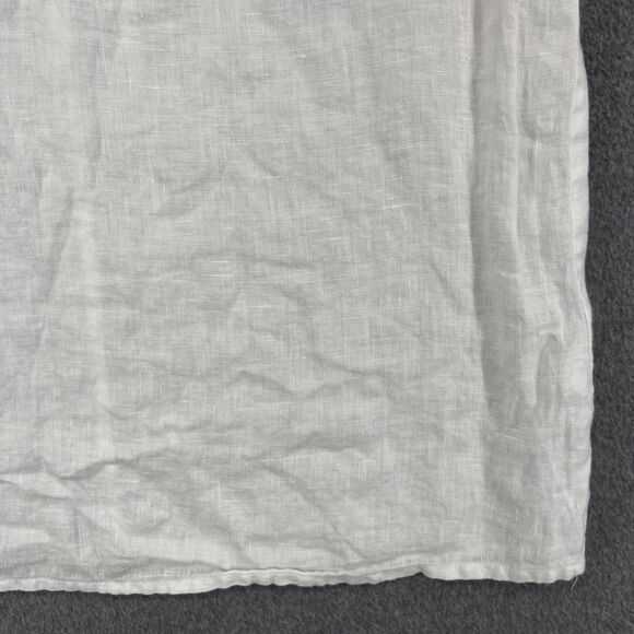 J.Crew Blouse Womens 4 White Linen Lace Short Sleeve Crochet‎ Summer Boho Top - Picture 7 of 16